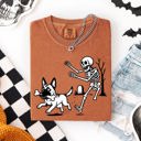 XL Belgian Malinois Funny Dog Breeds and Skeleton Halloween 50 Plus Breeds Comfort Colors Tee