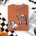 XXL English Bulldog Funny Dog Breeds and Skeleton Halloween 50 Plus Breeds Comfort Colors Tee