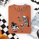 Small German Shorthaired Pointer Funny Dog Breeds and Skeleton Halloween 50 Plus Breeds Comfort Colors Tee
