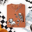 XXL Pitbull Funny Dog Breeds and Skeleton Halloween 50 Plus Breeds Comfort Colors Tee