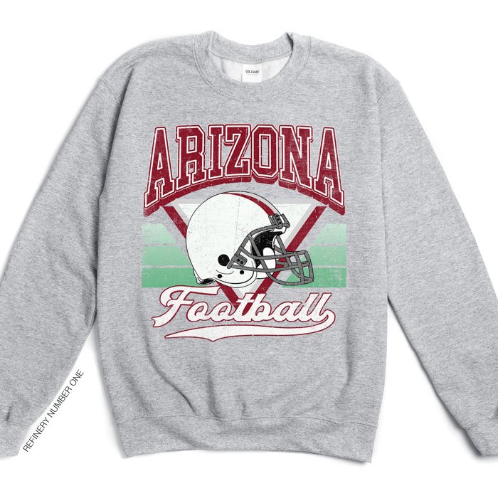 Vintage Football Sublimation Graphic Print With Hometown Team Pride And Classic Style Sweatshirt