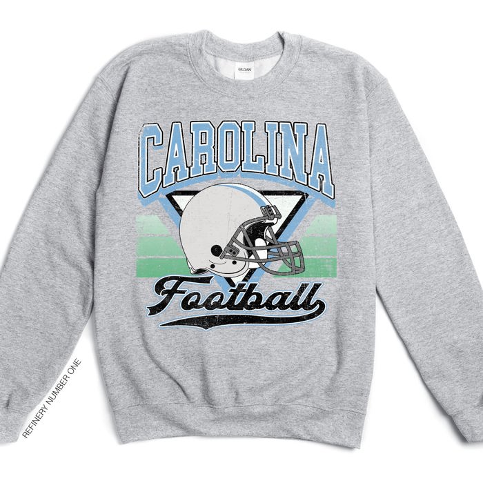 Vintage Football Sublimation Graphic Print With Hometown Team Pride And Classic Style Sweatshirt