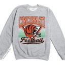 Large Cincinnati Vintage Football Sublimation Graphic Print With Hometown Team Pride And Classic Style Sweatshirt