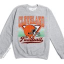 Large Cleveland Vintage Football Sublimation Graphic Print With Hometown Team Pride And Classic Style Sweatshirt