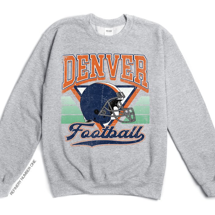 Vintage Football Sublimation Graphic Print With Hometown Team Pride And Classic Style Sweatshirt
