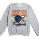 Large Denver Vintage Football Sublimation Graphic Print With Hometown Team Pride And Classic Style Sweatshirt