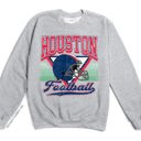 Small Houston Vintage Football Sublimation Graphic Print With Hometown Team Pride And Classic Style Sweatshirt