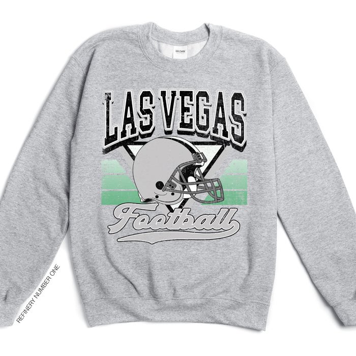 Vintage Football Sublimation Graphic Print With Hometown Team Pride And Classic Style Sweatshirt