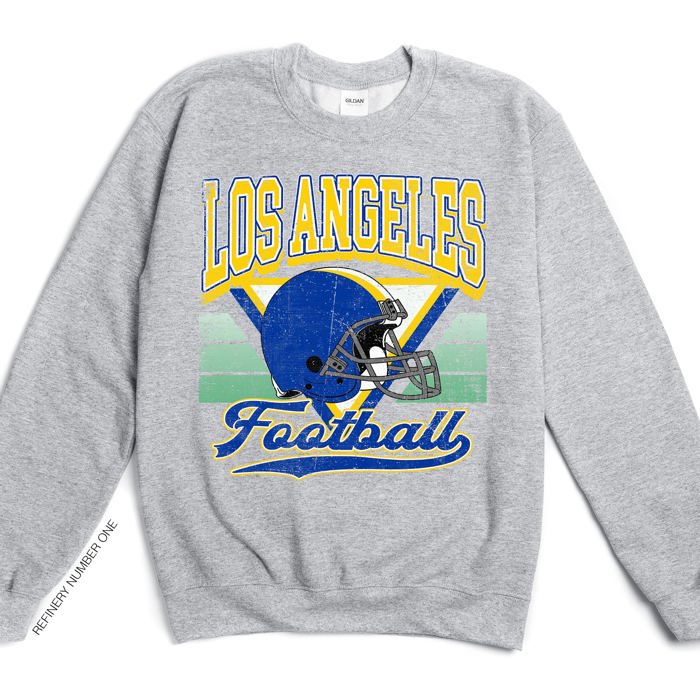 Vintage Football Sublimation Graphic Print With Hometown Team Pride And Classic Style Sweatshirt