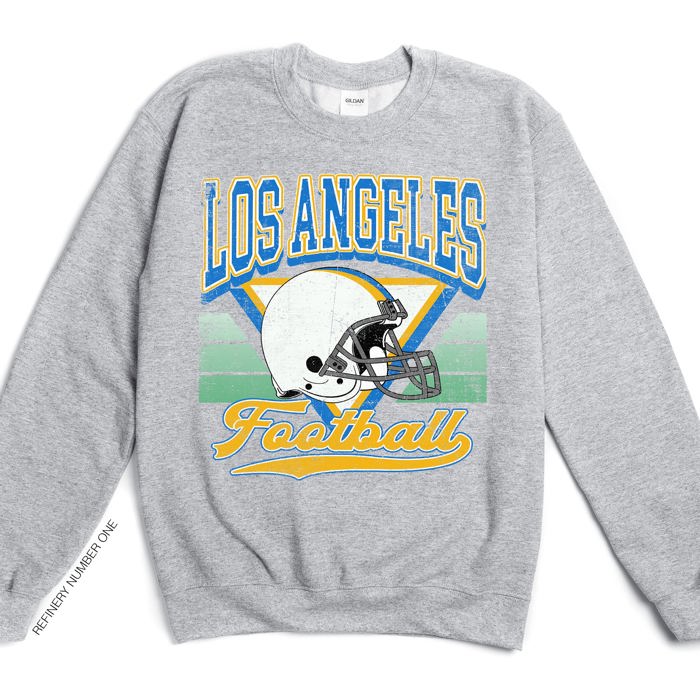 Vintage Football Sublimation Graphic Print With Hometown Team Pride And Classic Style Sweatshirt