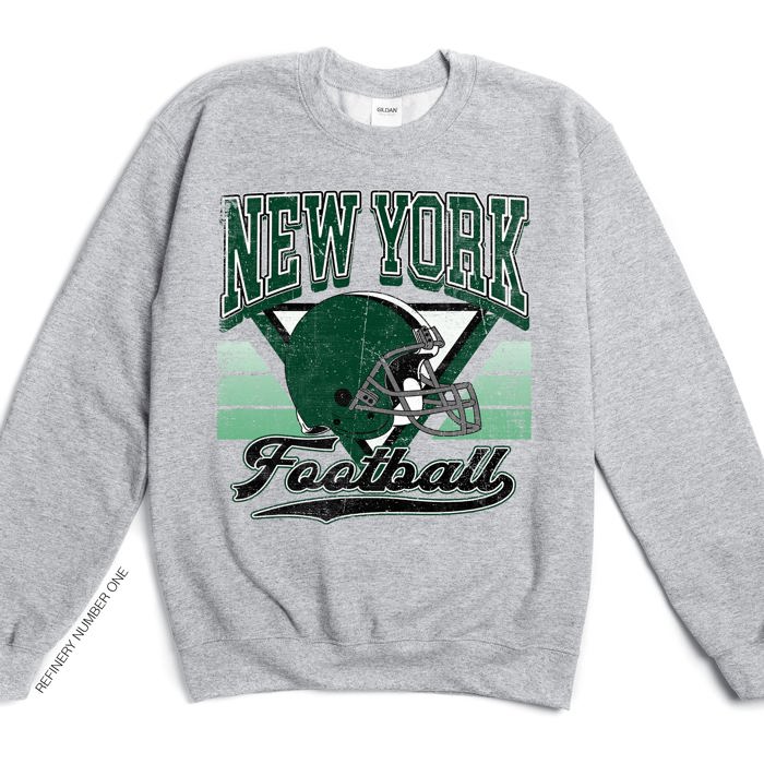 Vintage Football Sublimation Graphic Print With Hometown Team Pride And Classic Style Sweatshirt