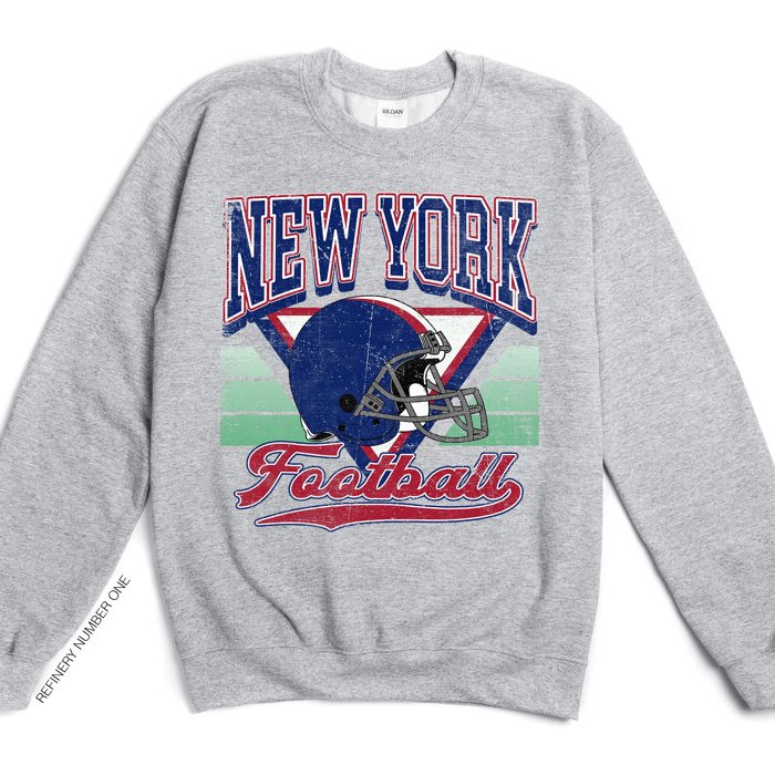 Vintage Football Sublimation Graphic Print With Hometown Team Pride And Classic Style Sweatshirt