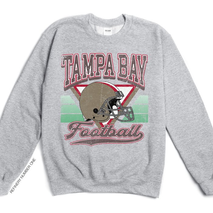 Vintage Football Sublimation Graphic Print With Hometown Team Pride And Classic Style Sweatshirt