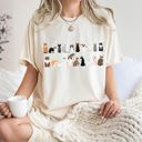 Medium Ivory Cream Cat Lovers Farm Animal Illustration Breeds And Cat Portraits Art Comfort Colors Tee
