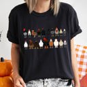 XXL Black Chicken Lovers Farm Animal Breed Portraits Illustration Of Chicken Breeds Comfort Colors Tee