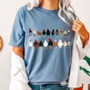XL Blue Jean Chicken Lovers Farm Animal Breed Portraits Illustration Of Chicken Breeds Comfort Colors Tee