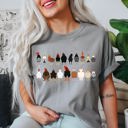 XL Granite Light Gray Chicken Lovers Farm Animal Breed Portraits Illustration Of Chicken Breeds Comfort Colors Tee