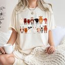 Large Ivory Cream Cow Lovers Farm Animal Illustration With Multiple Cow Breeds Art Comfort Colors Tee