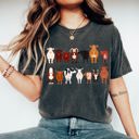 Large Pepper Dark Gray Cow Lovers Farm Animal Illustration With Multiple Cow Breeds Art Comfort Colors Tee