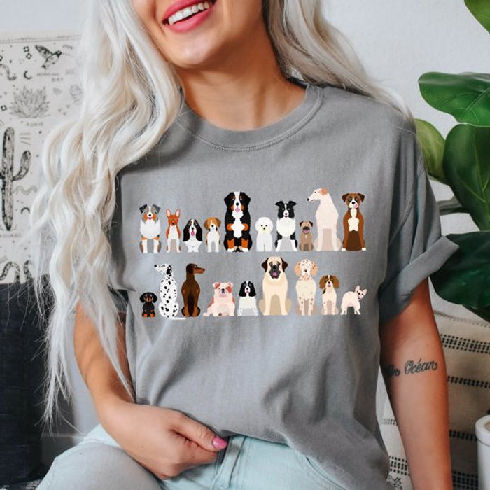 Dog Lovers Farm Animal Illustration Breeds And Pet Companions Gallery For All Dog Enthusiasts Comfort Colors Tee