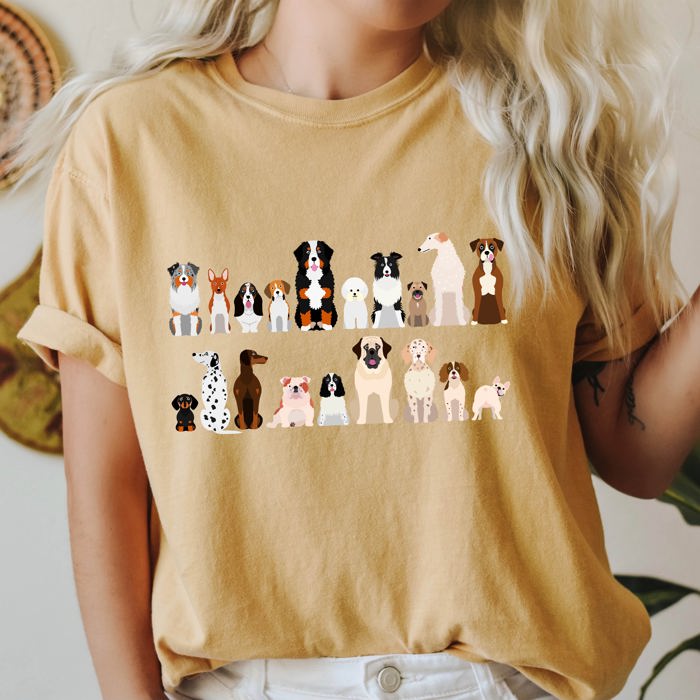 Dog Lovers Farm Animal Illustration Breeds And Pet Companions Gallery For All Dog Enthusiasts Comfort Colors Tee