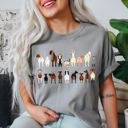 Medium Granite Light Gray Goat Lovers Farm Animal Illustration With Breeds And Pets Displayed Comfort Colors Tee