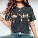 Medium Pepper Dark Gray Goat Lovers Farm Animal Illustration With Breeds And Pets Displayed Comfort Colors Tee