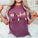 Small Berry Red Goat Lovers Farm Animal Illustration With Breeds And Pets Displayed Comfort Colors Tee