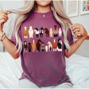 Large Berry Red Horse Lovers Illustration Of Various Horse Breeds And Farm Animals Comfort Colors Tee
