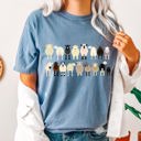  Sheep Lovers Farm Animal Illustration And Breeds Portrait Gallery Comfort Colors Tee