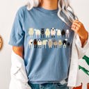 Medium Blue Jean Sheep Lovers Farm Animal Illustration And Breeds Portrait Gallery Comfort Colors Tee