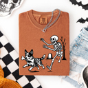  Funny Dog Breeds and Skeleton Halloween 50 Plus Breeds Comfort Colors Tee