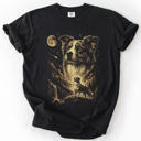  The Moon And Stars Dog Breeds Tarot Skeleton Dog Mom With Roses Under Starlit Sky Comfort Colors Tee