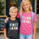  Back To School Kids, Pastel, First Day, Teacher, Grades, Students, Colorful Comfort Colors T-Shirt