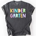 L Kindergarten Back To School Kids, Pastel, First Day, Teacher, Grades, Students, Colorful Comfort Colors T-Shirt