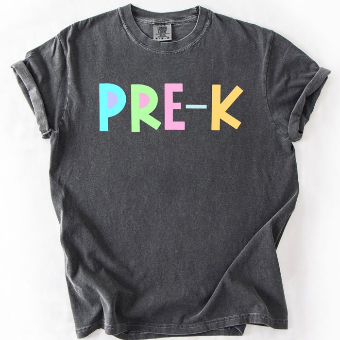 Back To School Kids, Pastel, First Day, Teacher, Grades, Students, Colorful Comfort Colors T-Shirt