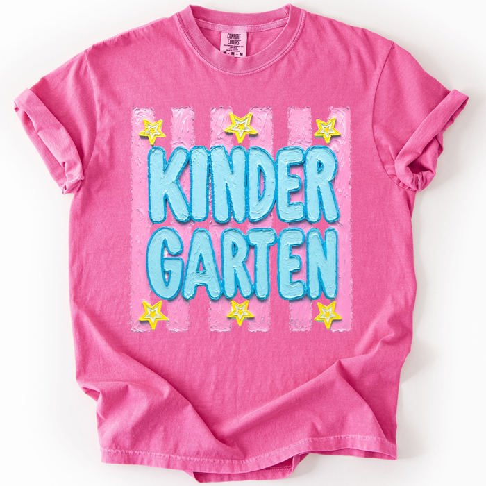 Back To School Kids, Striped, First Day, Teacher, Grades, Students, Colorful Comfort Colors T-Shirt
