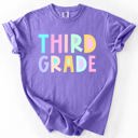 XXXL Third Grade Back To School, Pastel, First Day, Teacher, Grades, Students Comfort Colors T-Shirt