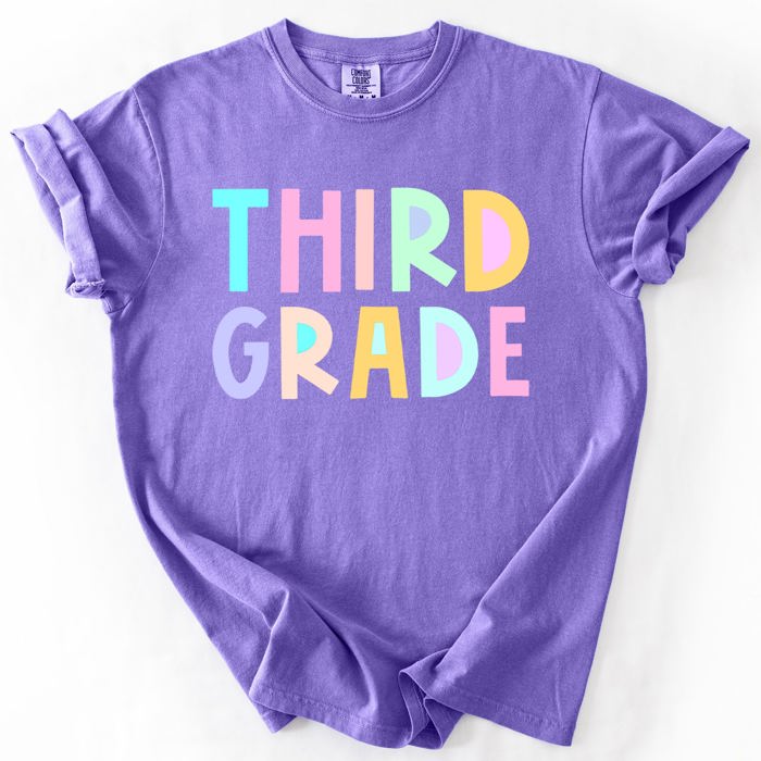 Back To School, Pastel, First Day, Teacher, Grades, Students Comfort Colors T-Shirt