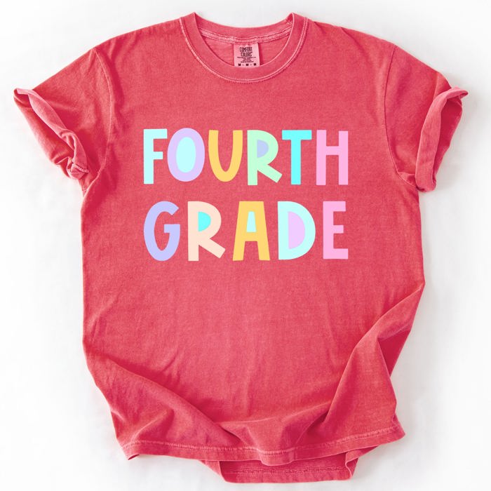 Back To School, Pastel, First Day, Teacher, Grades, Students Comfort Colors T-Shirt