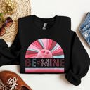  Be Mine Retro Sunset Valentine's Day Edition Artwork For Lovers Collection Sweatshirt