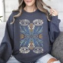  Boho Folk Art Vintage Mystical Floral Dreamcatcher Moon Mandala Garden Spirit Sweatshirt