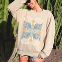 XL Sand Boho Folk Art Vintage Mystical Floral Dreamcatcher Moon Mandala Garden Spirit Sweatshirt