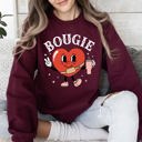  Bougie Heart Boujee Valentine Graphic Love Letter Cozy Luxe Statement Sweatshirt
