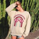 XXL Sand Heart Breaker Love Sunglasses Retro Graphic Statement Cozy Vintage Vibe Valentine's Day Edition Sweatshirt