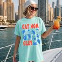 XL Island Reef Green Cat Mom Club Cat Lover Forever Purrfect Cozy Edition For Cat Moms Everywhere Comfort Colors Tee