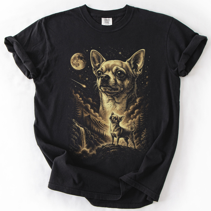 The Moon And Stars Dog Breeds Tarot Skeleton Dog Mom With Roses Under Starlit Sky Comfort Colors Tee