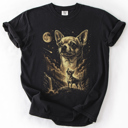  The Moon And Stars Dog Breeds Tarot Skeleton Dog Mom With Roses Under Starlit Sky Comfort Colors Tee
