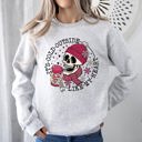 XXL Ash Light Gray It's Cold Outside Skeleton Heart Valentine's Day Cozy Winter Holiday Edition Sweatshirt