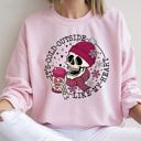 Medium Light Pink It's Cold Outside Skeleton Heart Valentine's Day Cozy Winter Holiday Edition Sweatshirt